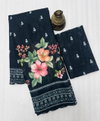 MG 459 Plain Linen Digital Printed Sarees Wholesale Shop In Surat